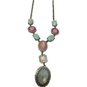 Ballet Beaded Chain Statement Necklace, Pastels, NWT